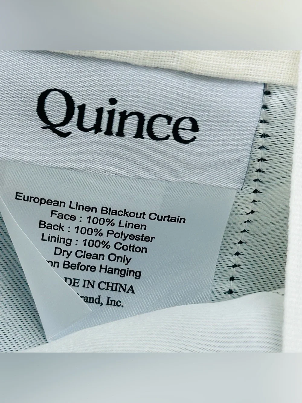 NWT QUINCE Set Of 2 48x96 European Linen True Blackout Curtains Cream 8630